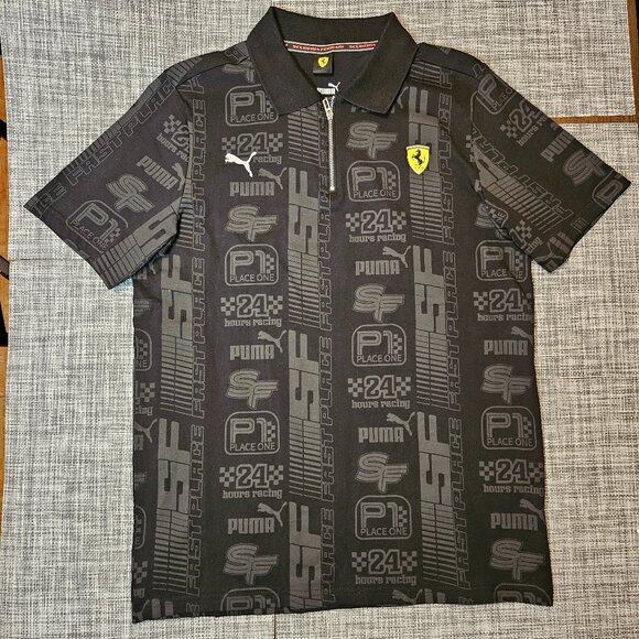 Original Scuderia Ferrari Puma T-shirt Medium Race Limited Edition Men Polo Race - Picture 1 of 13